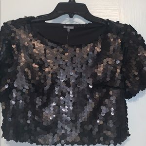 sequin crop top